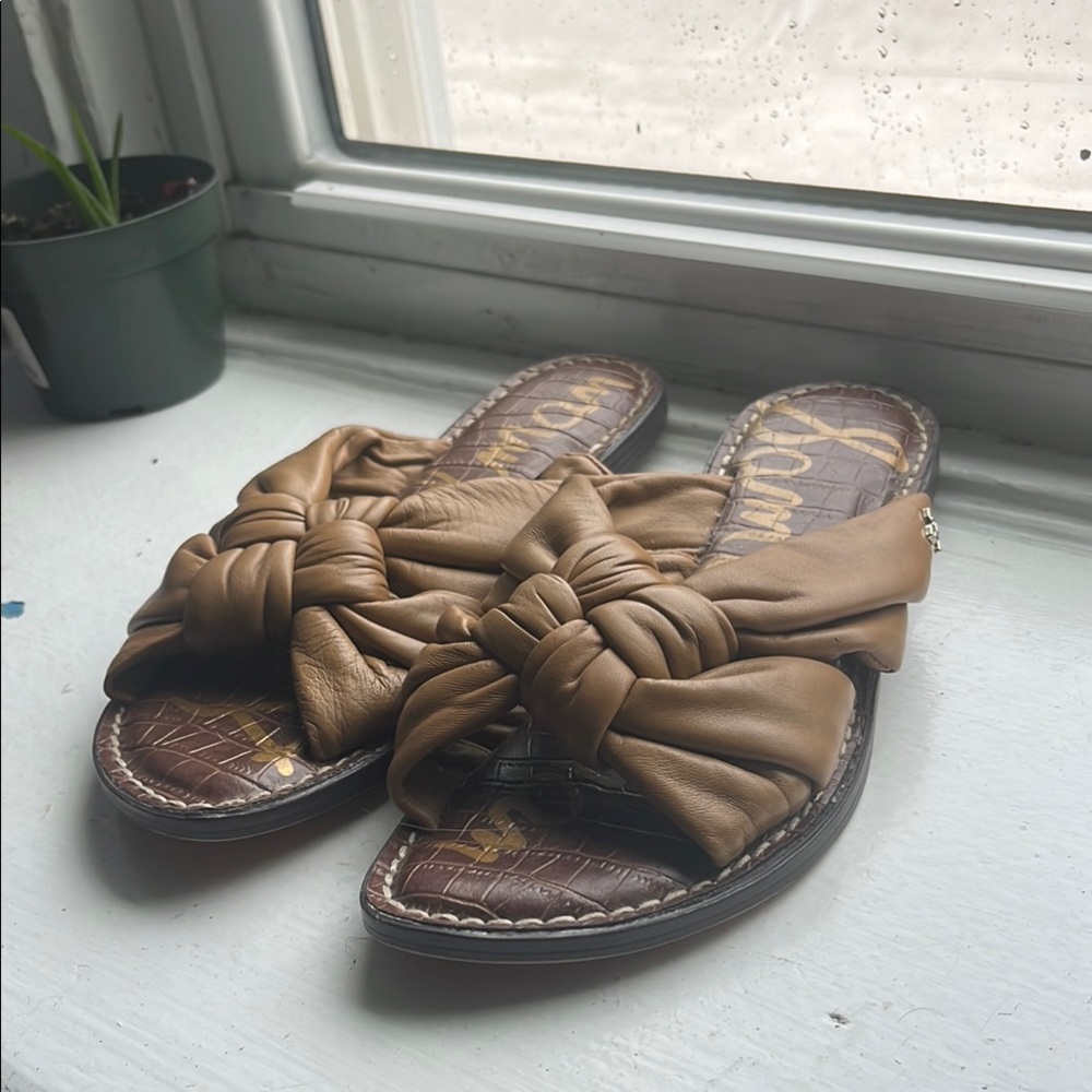 Women's Sam Edelman Tan Slide Sandals